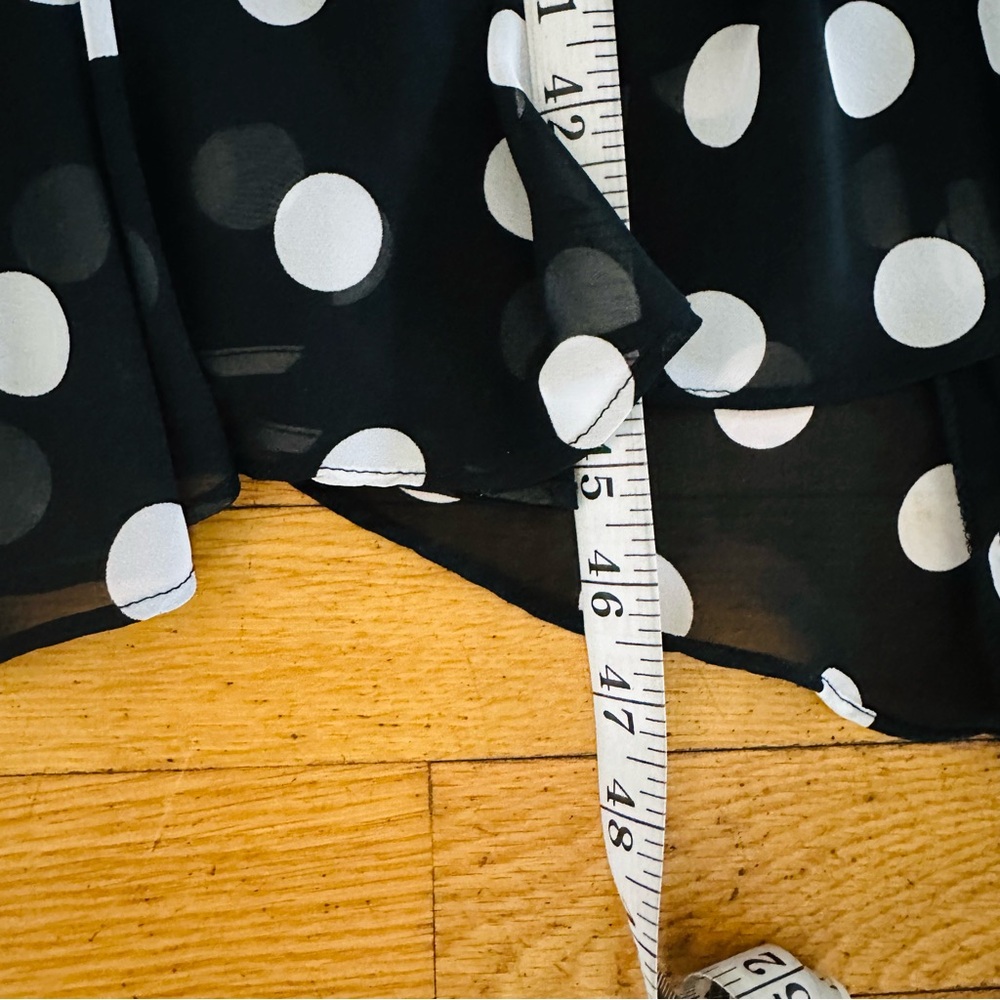 Lennie for Nina Leonard Black & White Polka Dot Cowl Neck Kentucky Derby Dress - Picture 14 of 14